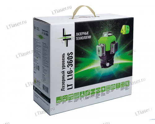 Профессиональный Лазерный уровень (нивелир) LT L16-360S 4D 16 линий + приемник (отражатель) лазерного луча